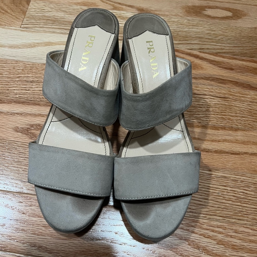 Prada Mules with Suede Straps